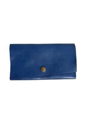NEW Portland Leather Goods Leather Rancher Wallet Blue Possibly Pebbled Indigo